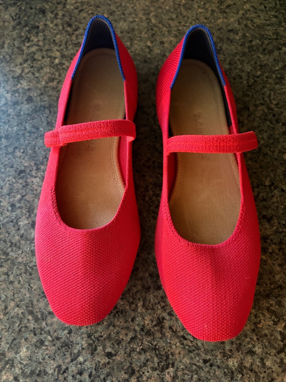 Rothy's Red Mary Jane Flats with Strap